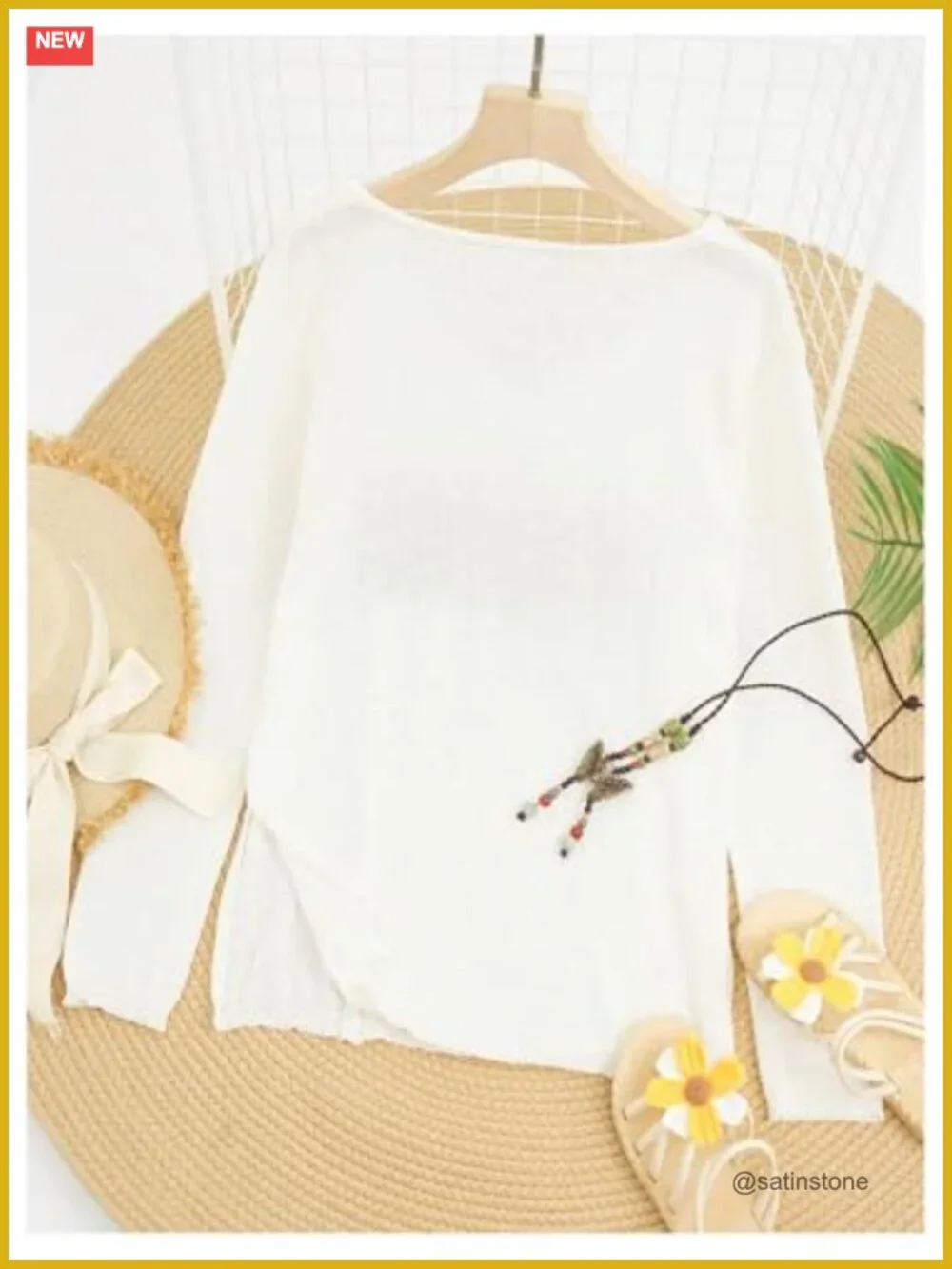 Long Sleeve V Neck Knit Crochet Cover Up Beach Sweater